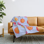 Smiling faces pattern no2 Throw Blanket Gallery Image 1