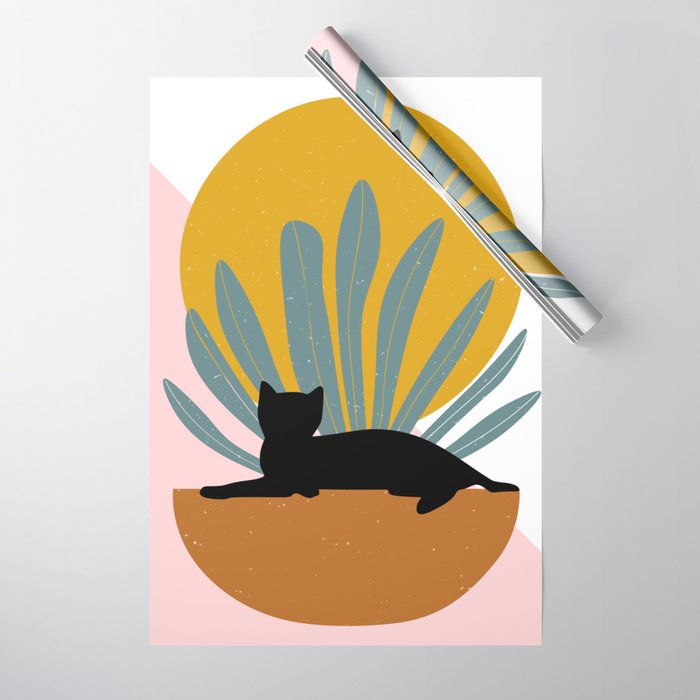 The Cat and The Sun III Wrapping Paper Gallery Image 1
