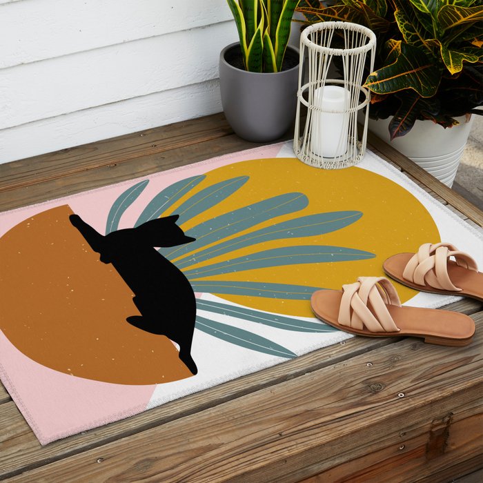The Cat and The Sun III Outdoor Rug Gallery Image 2