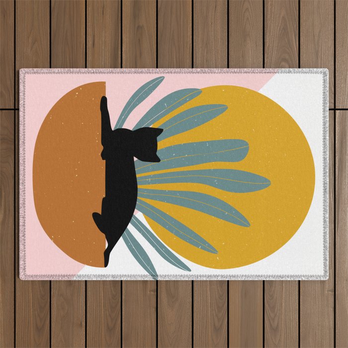 The Cat and The Sun III Outdoor Rug Gallery Image 1
