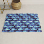 Cosmic UFO - mysterious blue flash Rug Gallery Image 1