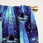 Cosmic UFO - mysterious blue flash Window Curtain Gallery Image 2