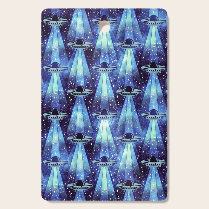 Cosmic UFO - mysterious blue flash Cutting Board Gallery Image 1
