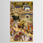 Farrukh Beg. Akbar's Triumphal Entry into Surat. Akbarnama Tablecloth Gallery Image 2