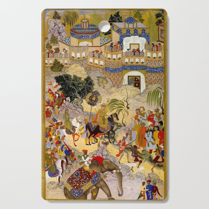 Farrukh Beg. Akbar's Triumphal Entry into Surat. Akbarnama Cutting Board Gallery Image 1