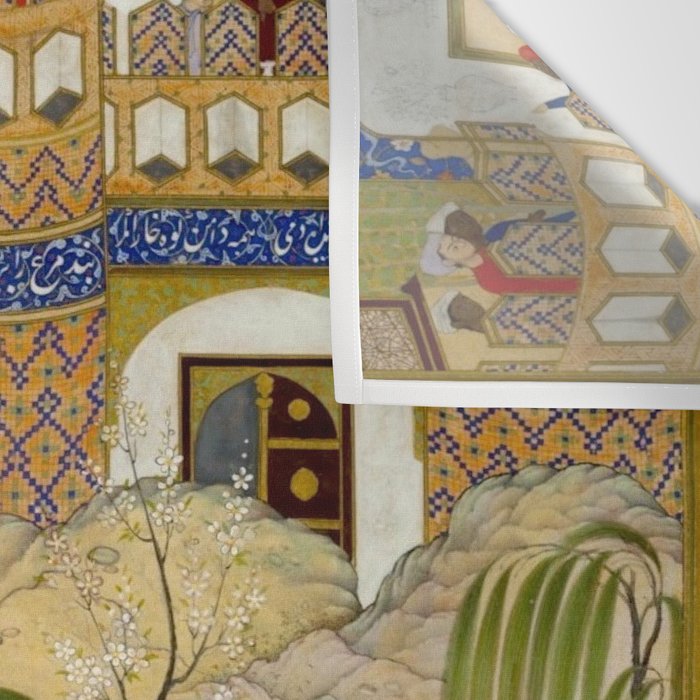 Farrukh Beg. Akbar's Triumphal Entry into Surat. Akbarnama Wall Tapestry Gallery Image 3