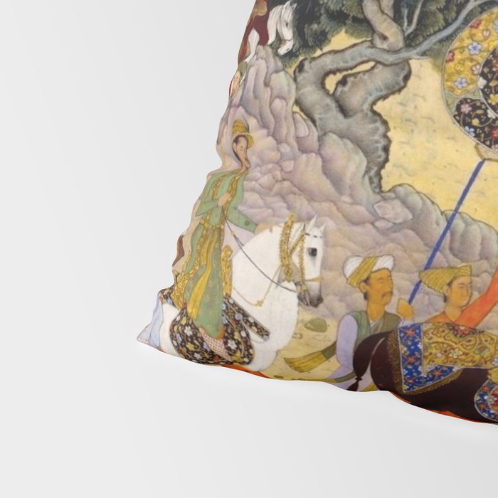 Farrukh Beg. Akbar's Triumphal Entry into Surat. Akbarnama Pillow Sham Gallery Image 4