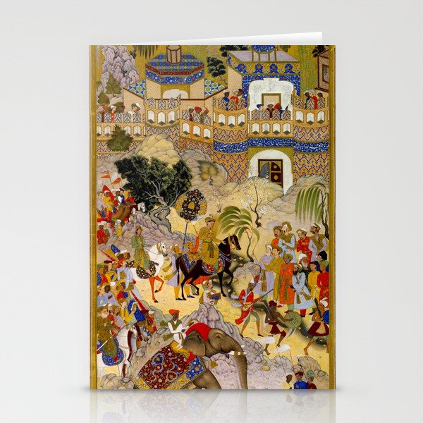 Farrukh Beg. Akbar's Triumphal Entry into Surat. Akbarnama Stationery Card Gallery Image 2