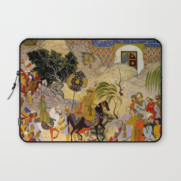 Farrukh Beg. Akbar's Triumphal Entry into Surat. Akbarnama Laptop Sleeve Gallery Image 1