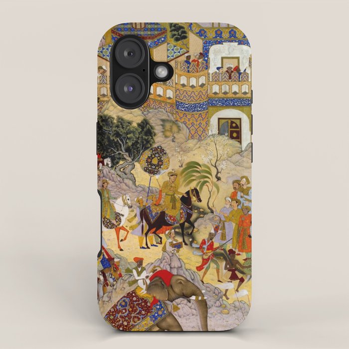Farrukh Beg. Akbar's Triumphal Entry into Surat. Akbarnama iPhone Case Gallery Image 1