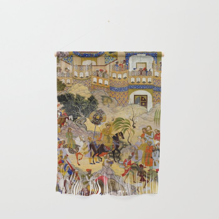 Farrukh Beg. Akbar's Triumphal Entry into Surat. Akbarnama Wall Hanging Gallery Image 1