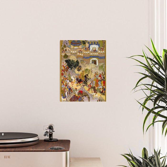 Farrukh Beg. Akbar's Triumphal Entry into Surat. Akbarnama Poster Gallery Image 2
