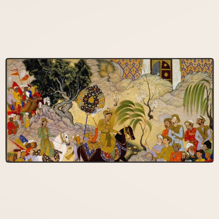 Farrukh Beg. Akbar's Triumphal Entry into Surat. Akbarnama Desk Mat Gallery Image 3