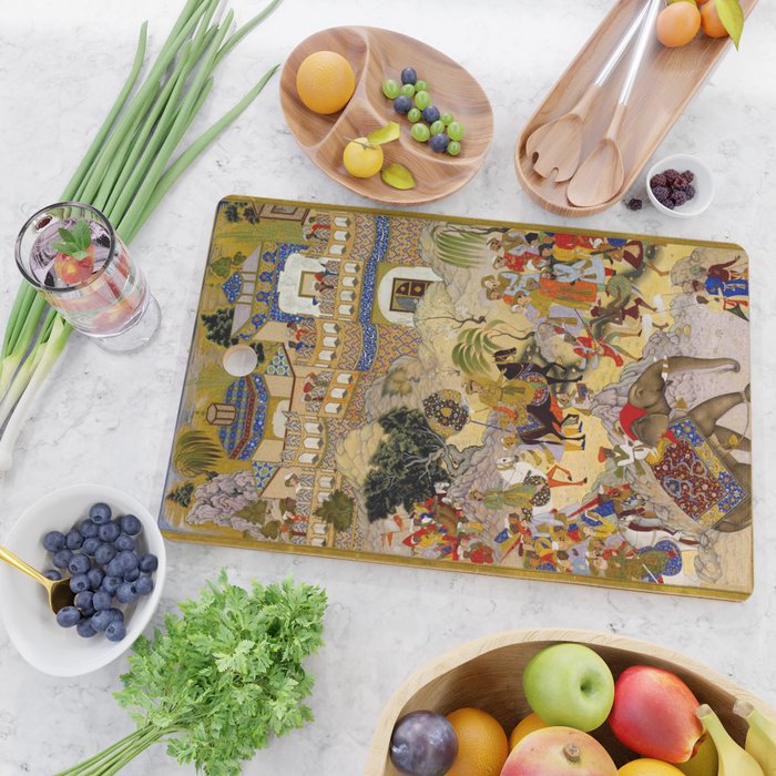 Farrukh Beg. Akbar's Triumphal Entry into Surat. Akbarnama Cutting Board Gallery Image 2