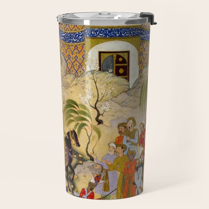 Farrukh Beg. Akbar's Triumphal Entry into Surat. Akbarnama Travel Mug Gallery Image 2