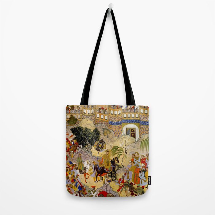 Farrukh Beg. Akbar's Triumphal Entry into Surat. Akbarnama Tote Bag Gallery Image 2