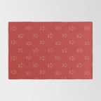 Red gingerbread christmas cookie pattern Rug Gallery Image 2