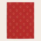 Red gingerbread christmas cookie pattern Poster Gallery Image 4
