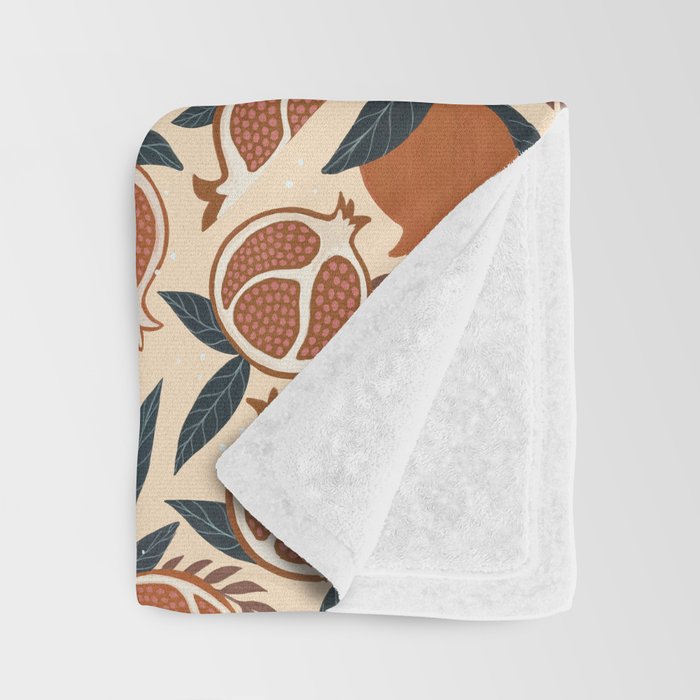 Pomegranate - Terracotta Throw Blanket Gallery Image 3