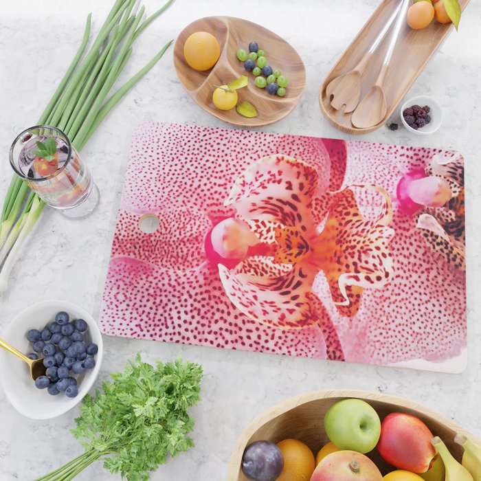 Close up Orchid 37 Cutting Board Gallery Image 2