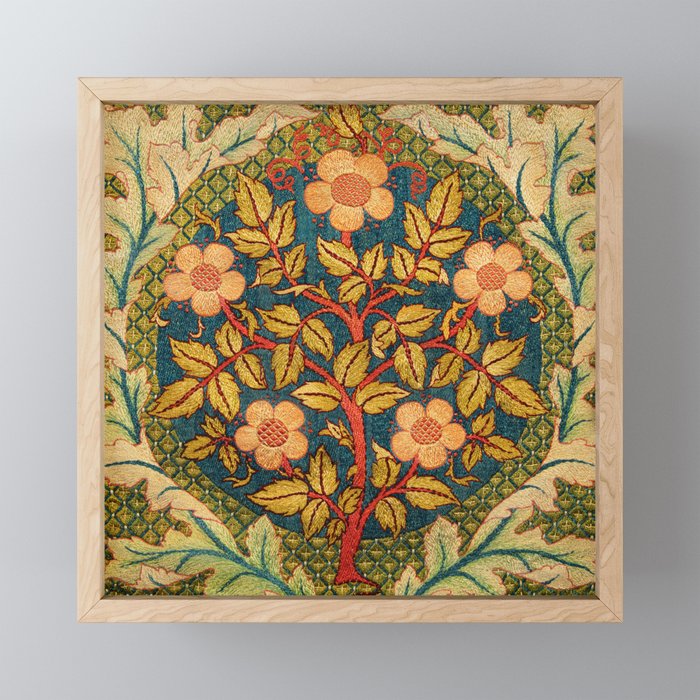 William Morris "Rose Wreath" Mini Art Print Gallery Image 1