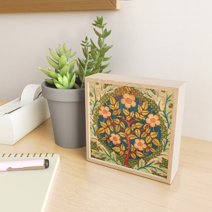 William Morris "Rose Wreath" Mini Art Print Gallery Image 2