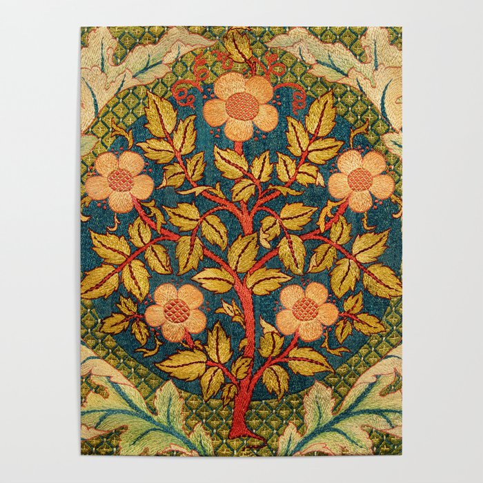 William Morris "Rose Wreath" Poster Gallery Image 1