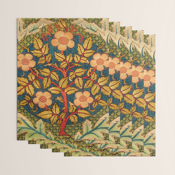 William Morris "Rose Wreath" Wrapping Paper Gallery Image 3