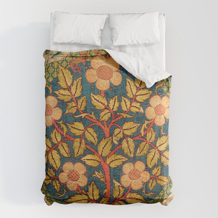 William Morris "Rose Wreath" Comforter Gallery Image 1