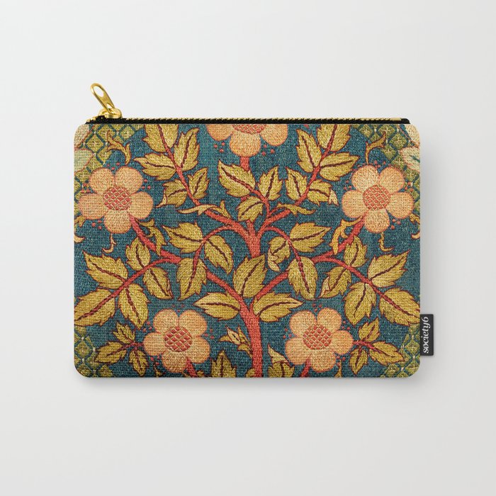 William Morris "Rose Wreath" Carry All Pouch Gallery Image 1