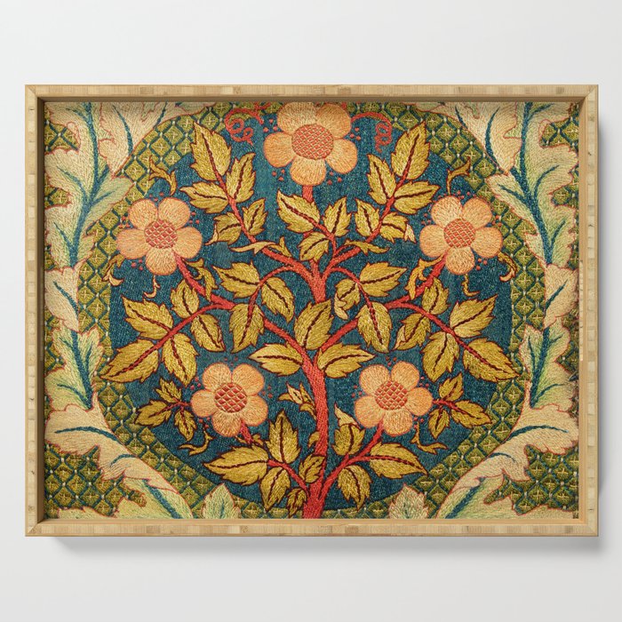 William Morris "Rose Wreath" Serving Tray Gallery Image 1