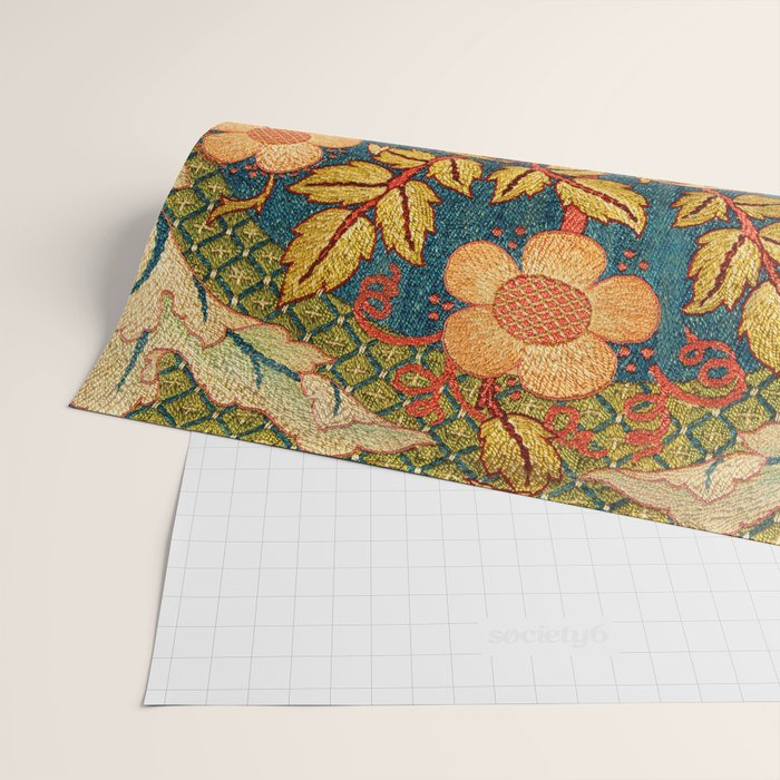 William Morris "Rose Wreath" Wrapping Paper Gallery Image 2