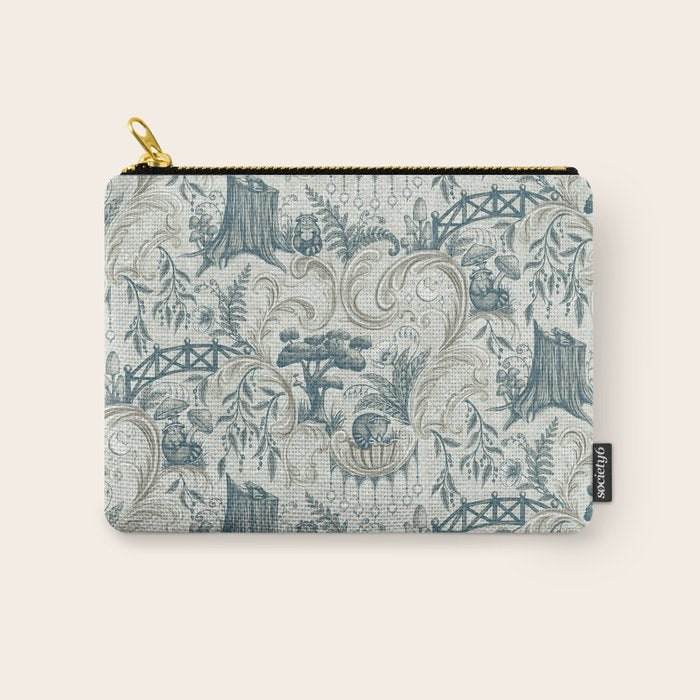 Fairytale Forest Raccoons - charming blue Carry All Pouch Gallery Image 1