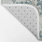 Fairytale Forest Raccoons - charming blue Bath Mat Gallery Image 2