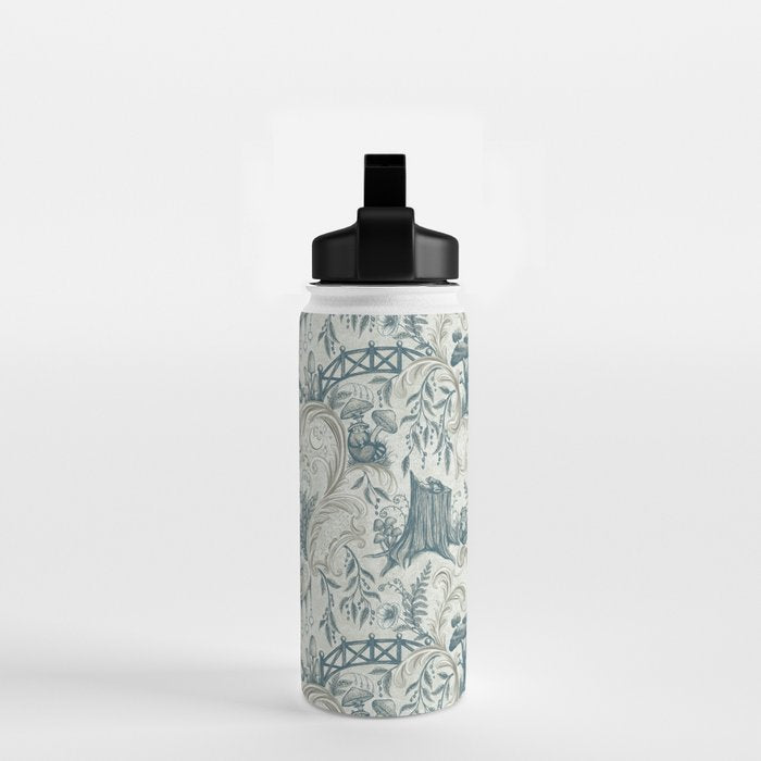 Fairytale Forest Raccoons - charming blue Water Bottle Gallery Image 2