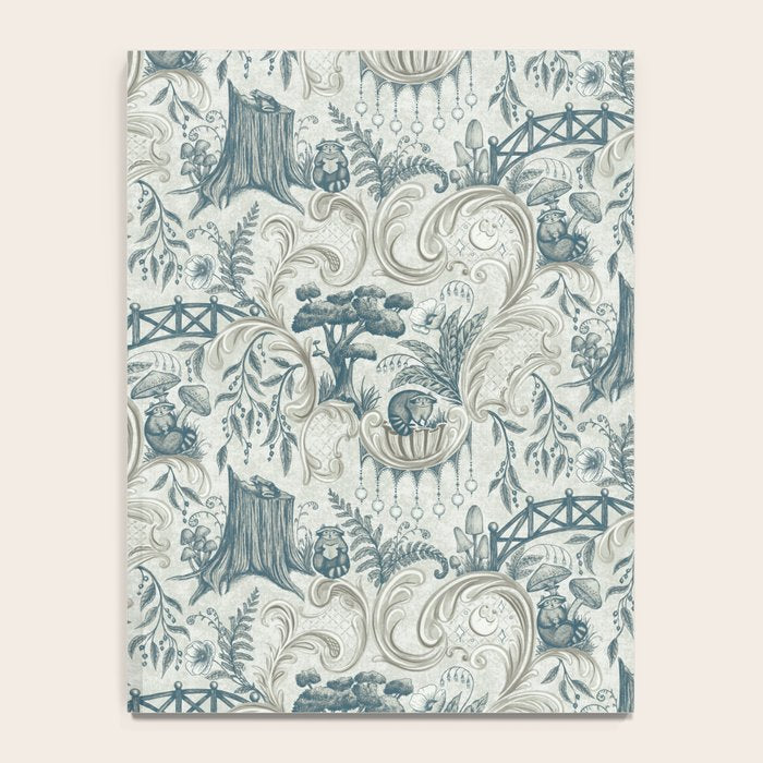 Fairytale Forest Raccoons - charming blue Notebook Gallery Image 4