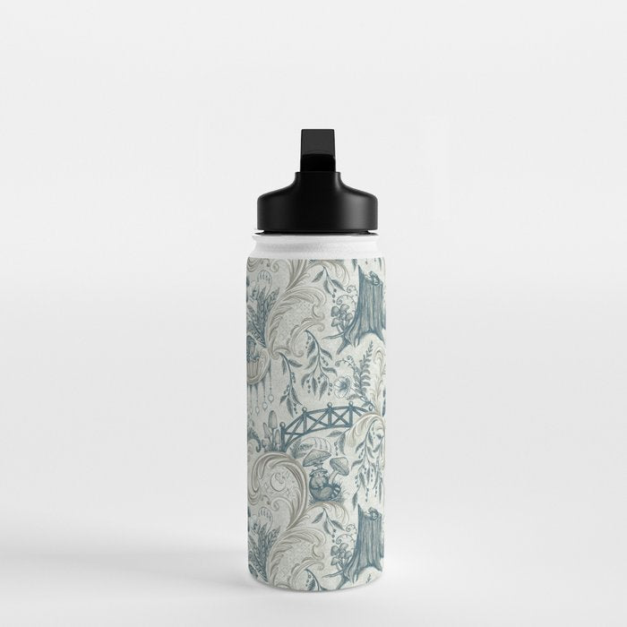 Fairytale Forest Raccoons - charming blue Water Bottle Gallery Image 3
