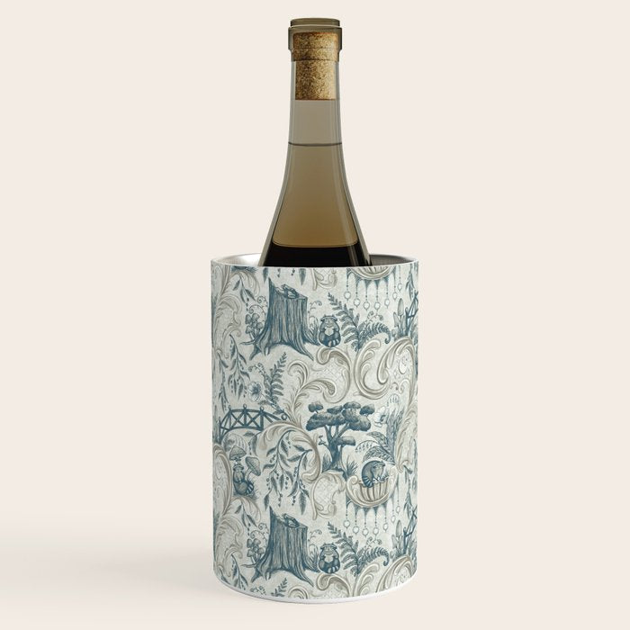 Fairytale Forest Raccoons - charming blue Wine Chiller Gallery Image 1