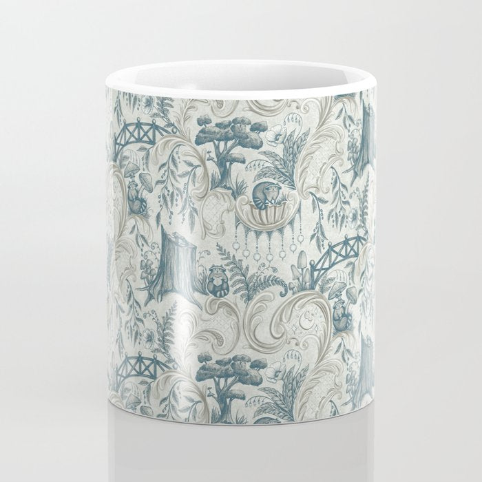 Fairytale Forest Raccoons - charming blue Coffee Mug Gallery Image 4