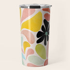 floral shapes retro Travel Mug Gallery Image 1
