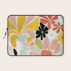 floral shapes retro Laptop Sleeve Gallery Image 1