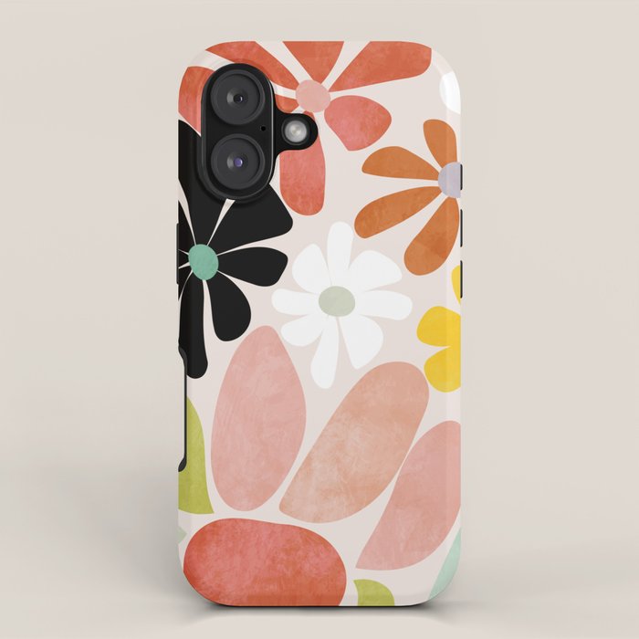 floral shapes retro iPhone Case Gallery Image 1