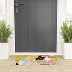 floral shapes retro Welcome Mat Gallery Image 3