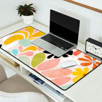 floral shapes retro Desk Mat Gallery Image 2