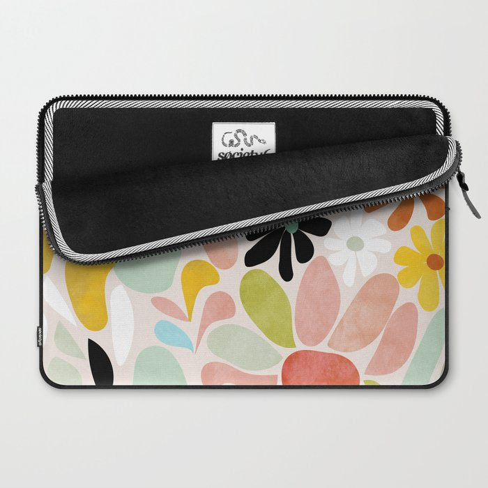 floral shapes retro Laptop Sleeve Gallery Image 2