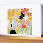 floral shapes retro Wall Mural Gallery Image 2