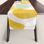 floral shapes retro Table Runner Gallery Image 1