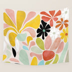 floral shapes retro Wall Tapestry Gallery Image 4