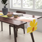 floral shapes retro Table Runner Gallery Image 2