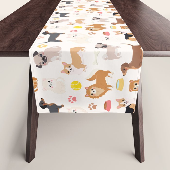 Cute Dog Pattern Table Runner Gallery Image 1